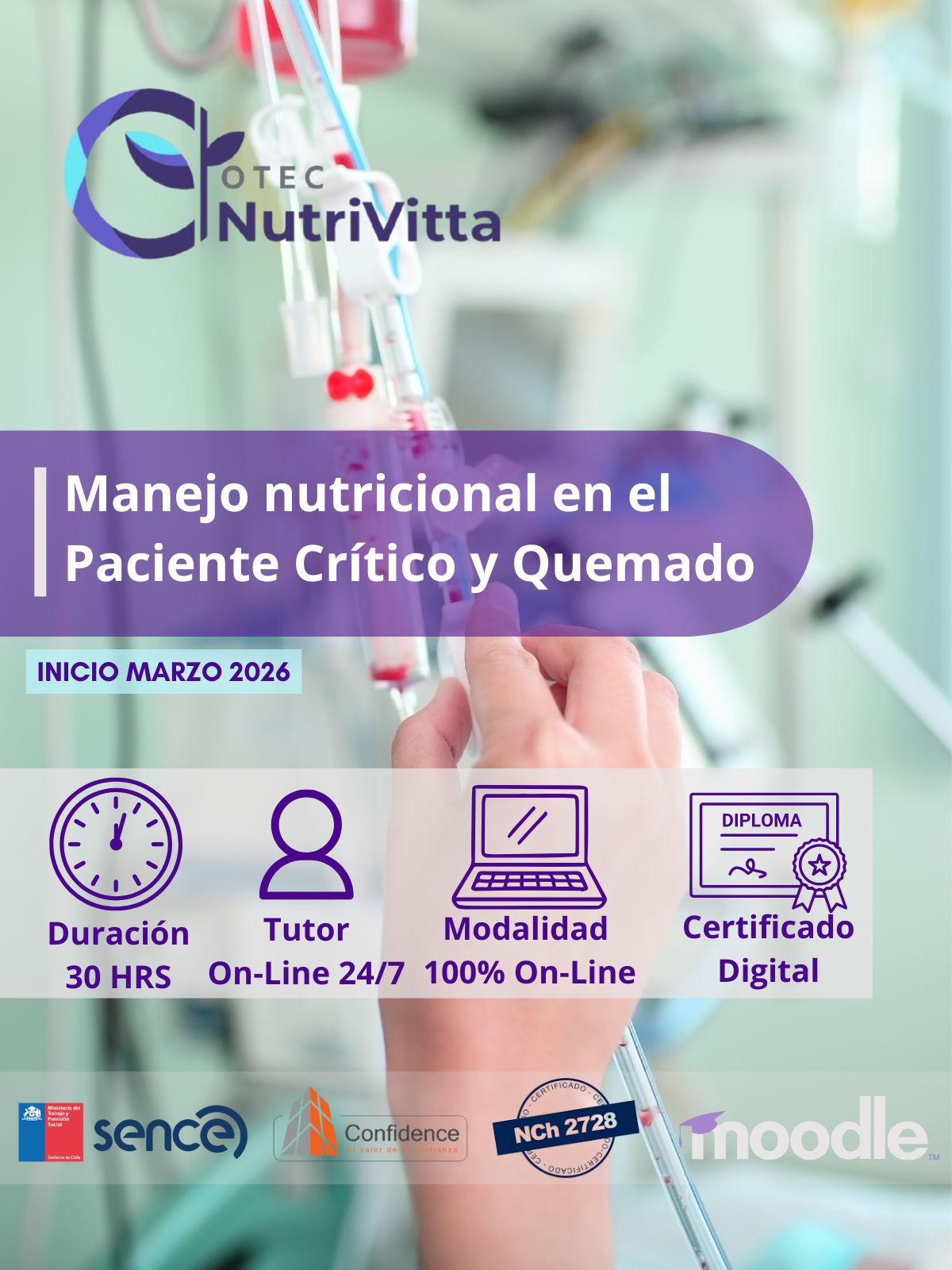 CURSO MANEJO NUTRICIONAL EN PACIENTE CRÍTICO Y QUEMADO